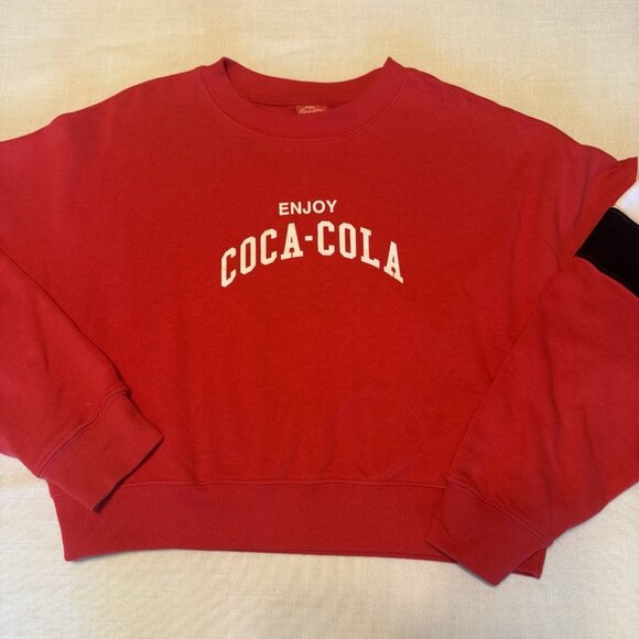 Women's Enjoy Coca Cola Red Short Sweatshirt - Small - Picture 3 of 4